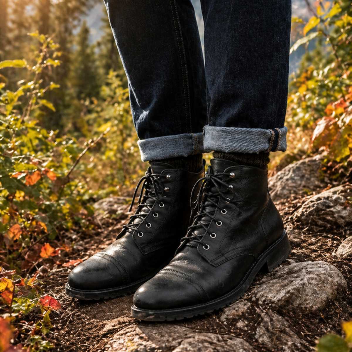 Hunter Mens Leather Boots