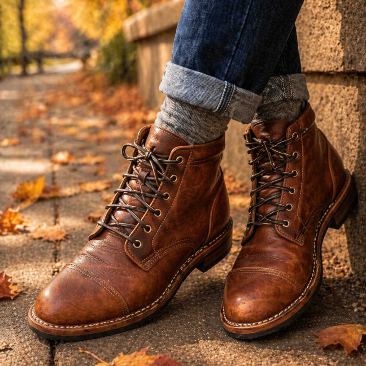 Hunter Mens Leather Boots