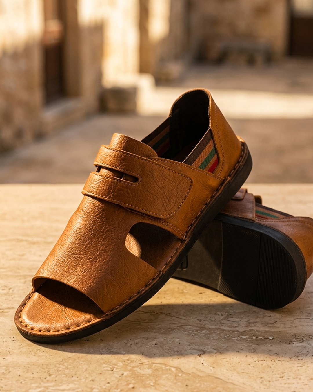 Rowan | Men's Orthopedic Leather Sandals