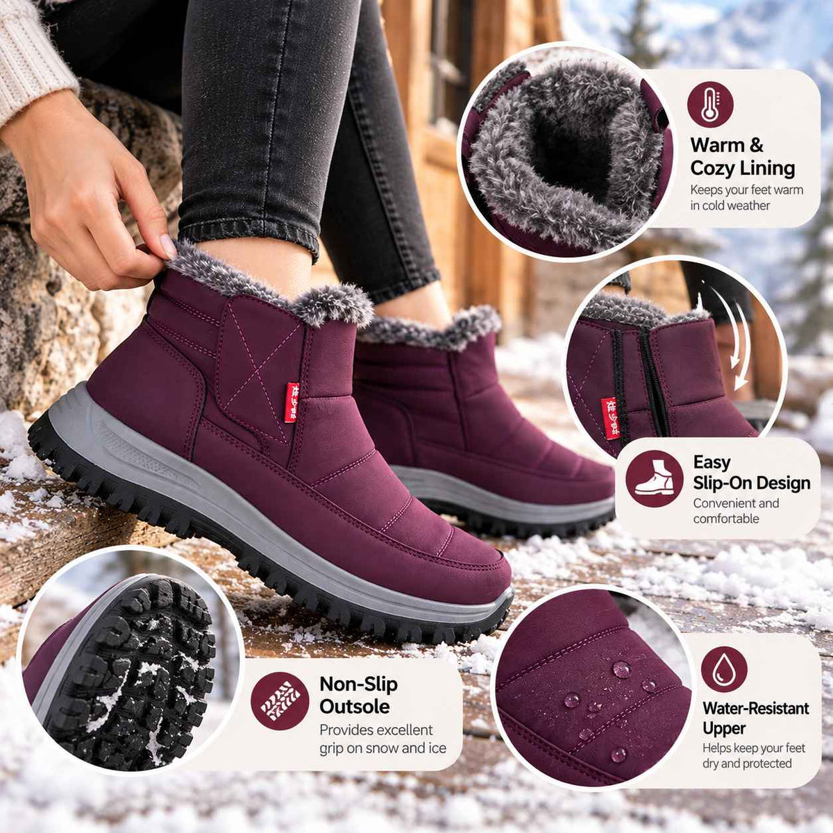Rowan | Women's Slip-On Snow Boots