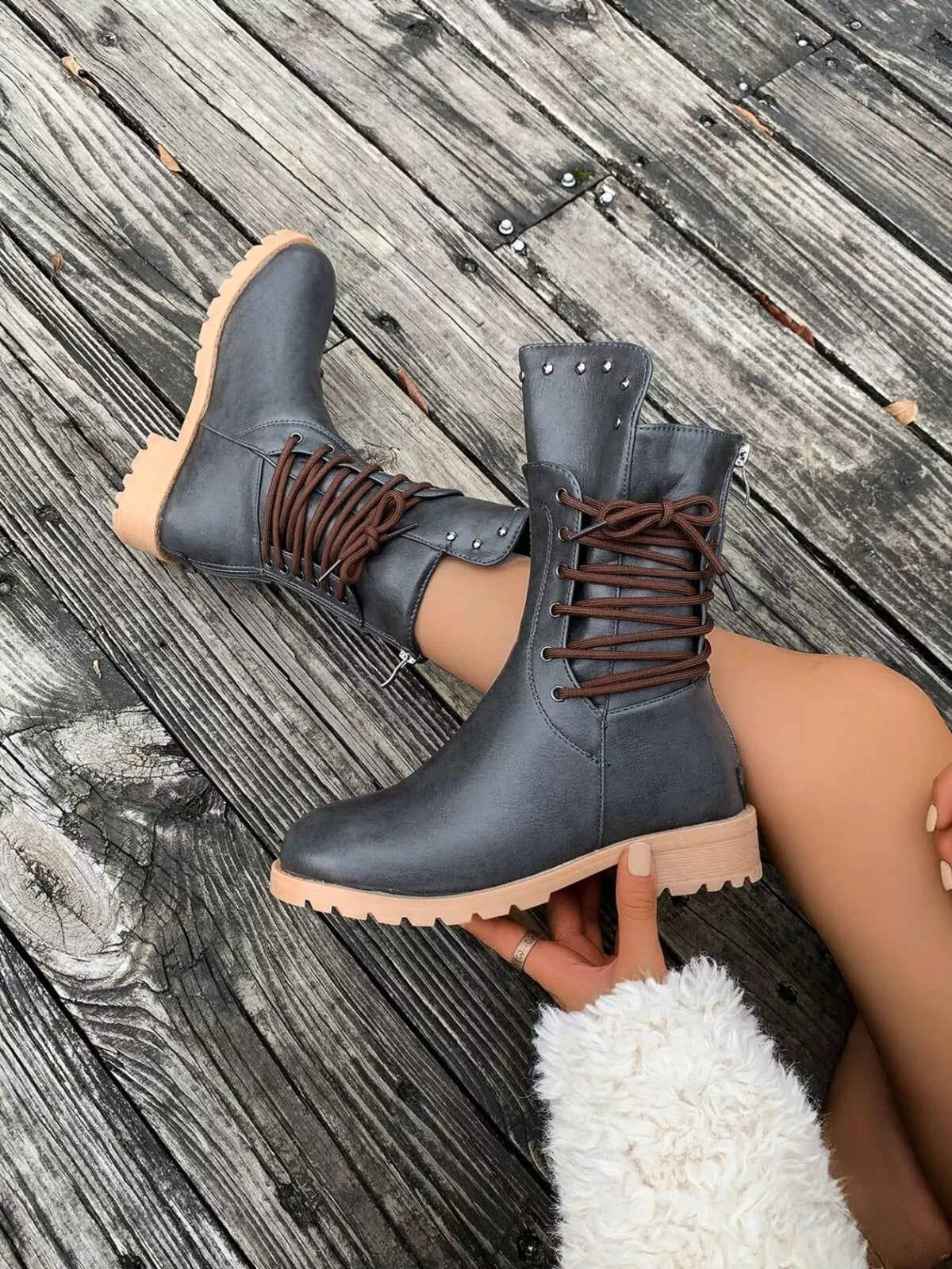 Rowan | Round Toe Platform Boots