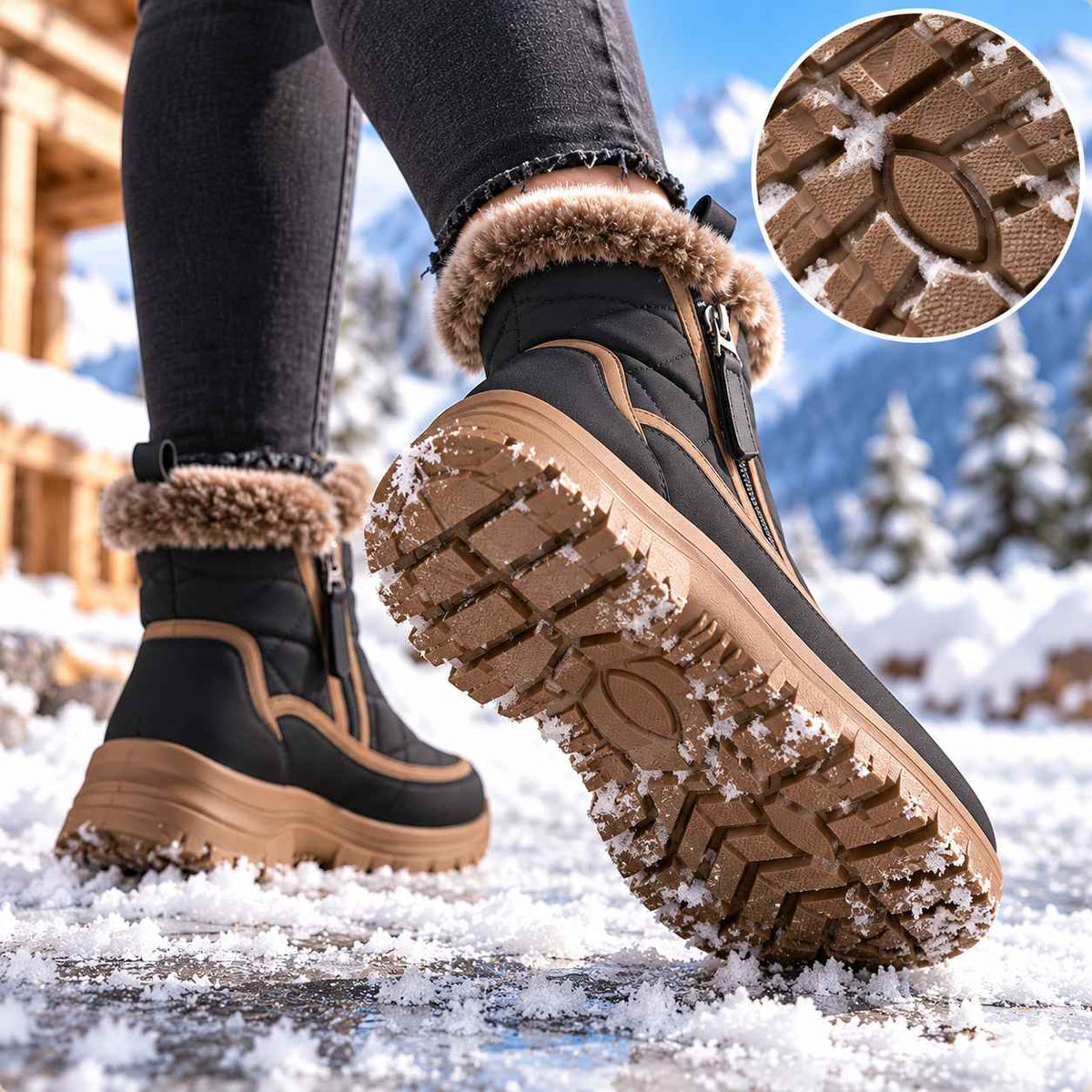 Rowan | Women's Waterproof Fur Lined Snow Boots