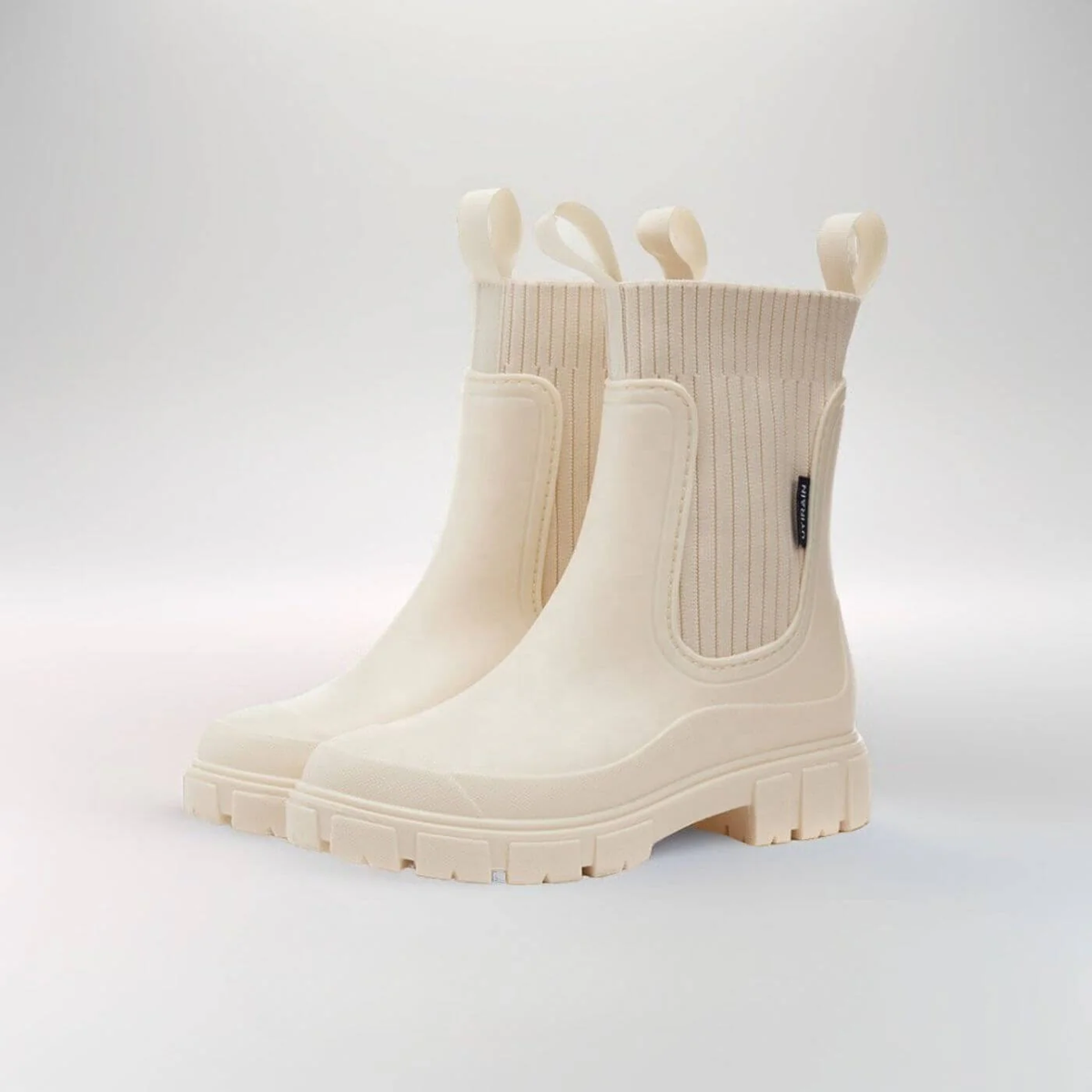 Women's rain ankle boots in beige