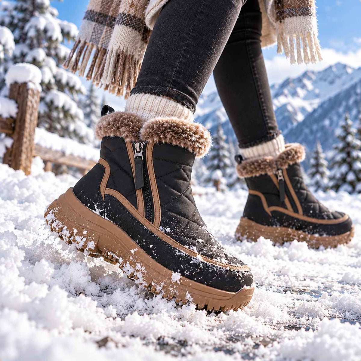 Rowan | Women's Waterproof Fur Lined Snow Boots