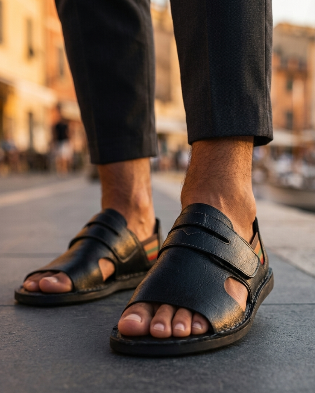 Rowan | Men's Orthopedic Leather Sandals