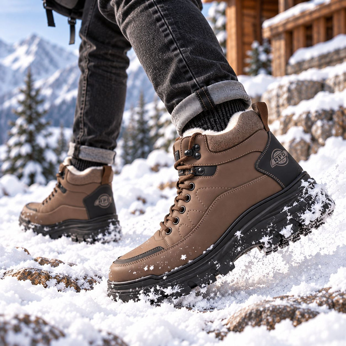 Rowan | Men's Fleece Lined Leather Winter Boots