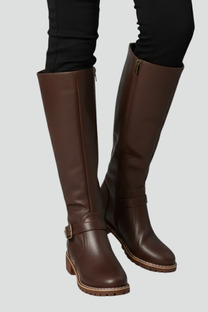 Rowan | Wide Calf Leather Boots
