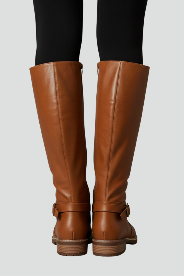 Rowan | Wide Calf Leather Boots