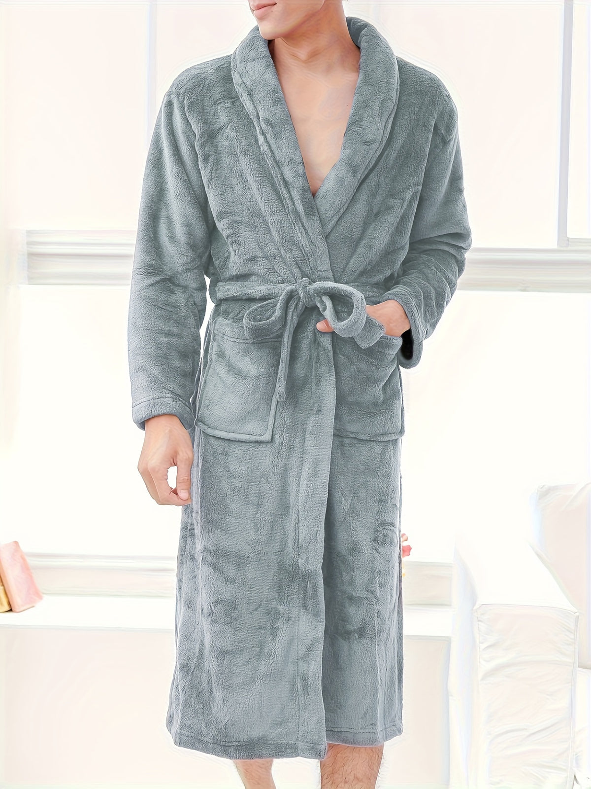 Rowan | Men's Fleece Dressing Gown