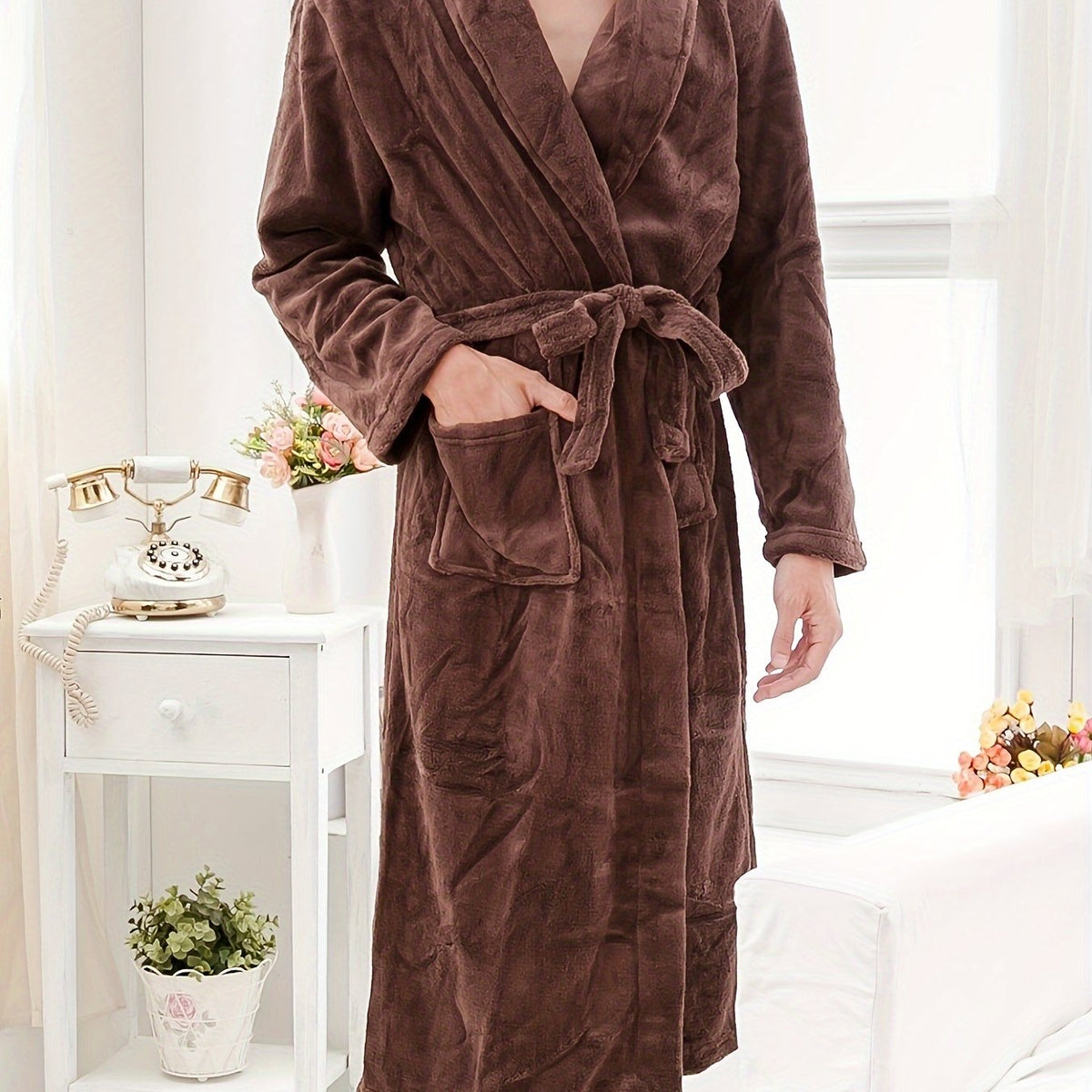 Rowan | Men's Fleece Dressing Gown