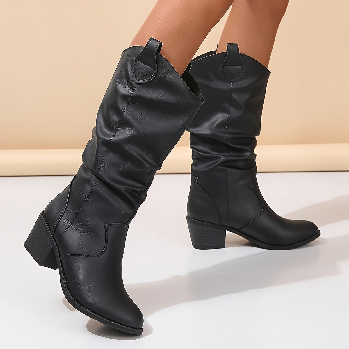 Rowan | Black Cowboy Boots