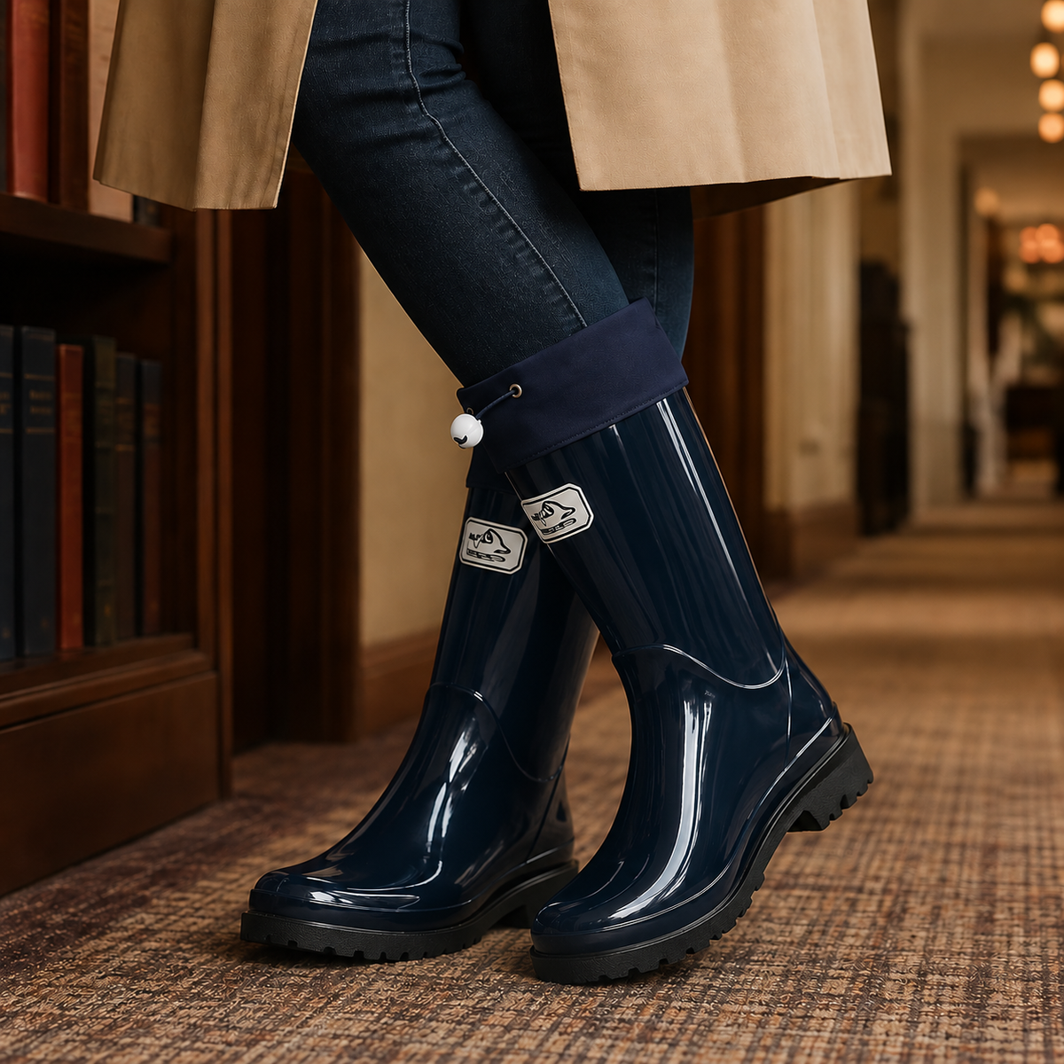 Rowan drawstring wellies rain boots