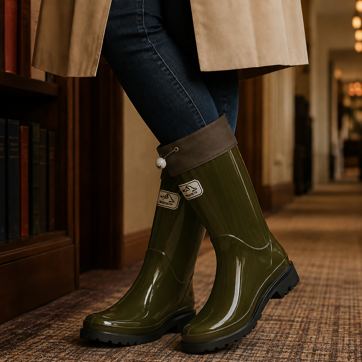 Rowan drawstring wellies rain boots