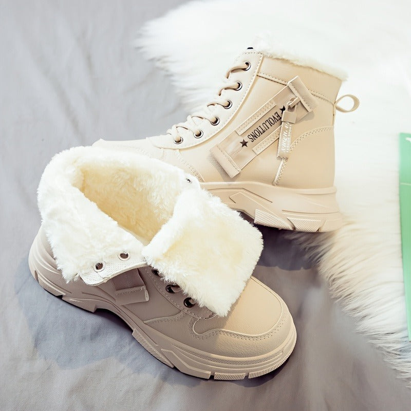 Rowan | Fleece Lined Lace-Up Ankle Boots