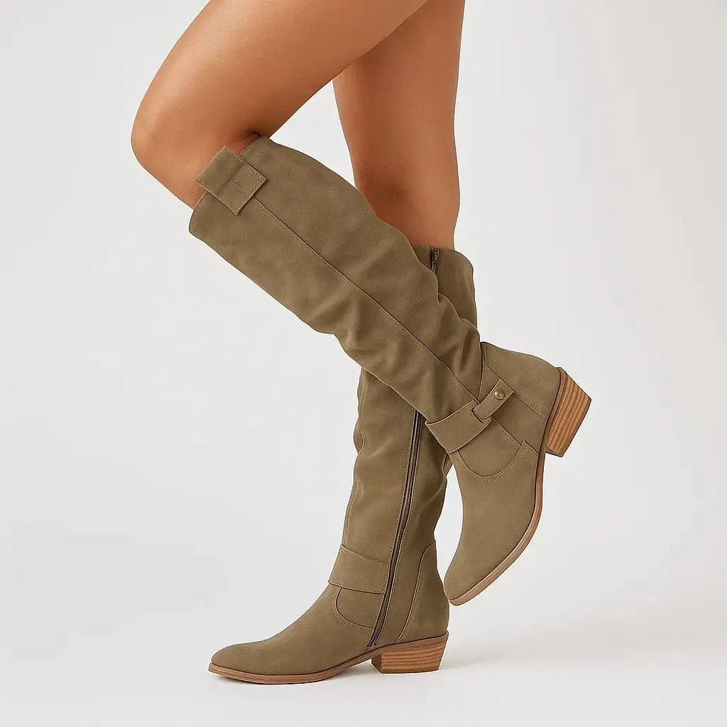 Rowan | Suede Knee-High Boots