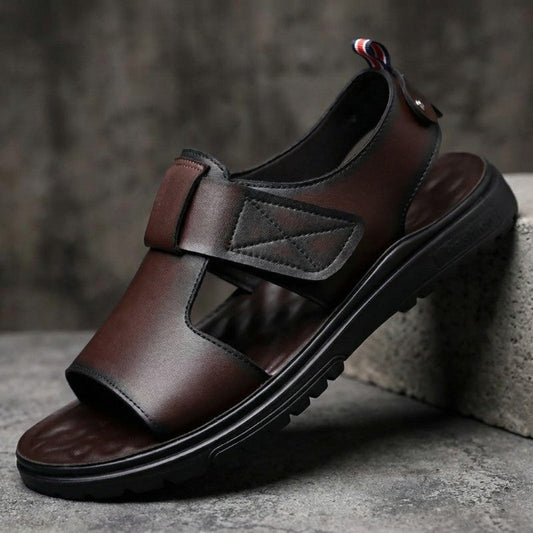 Rowan | Leather Open Toe Fisherman Sandals