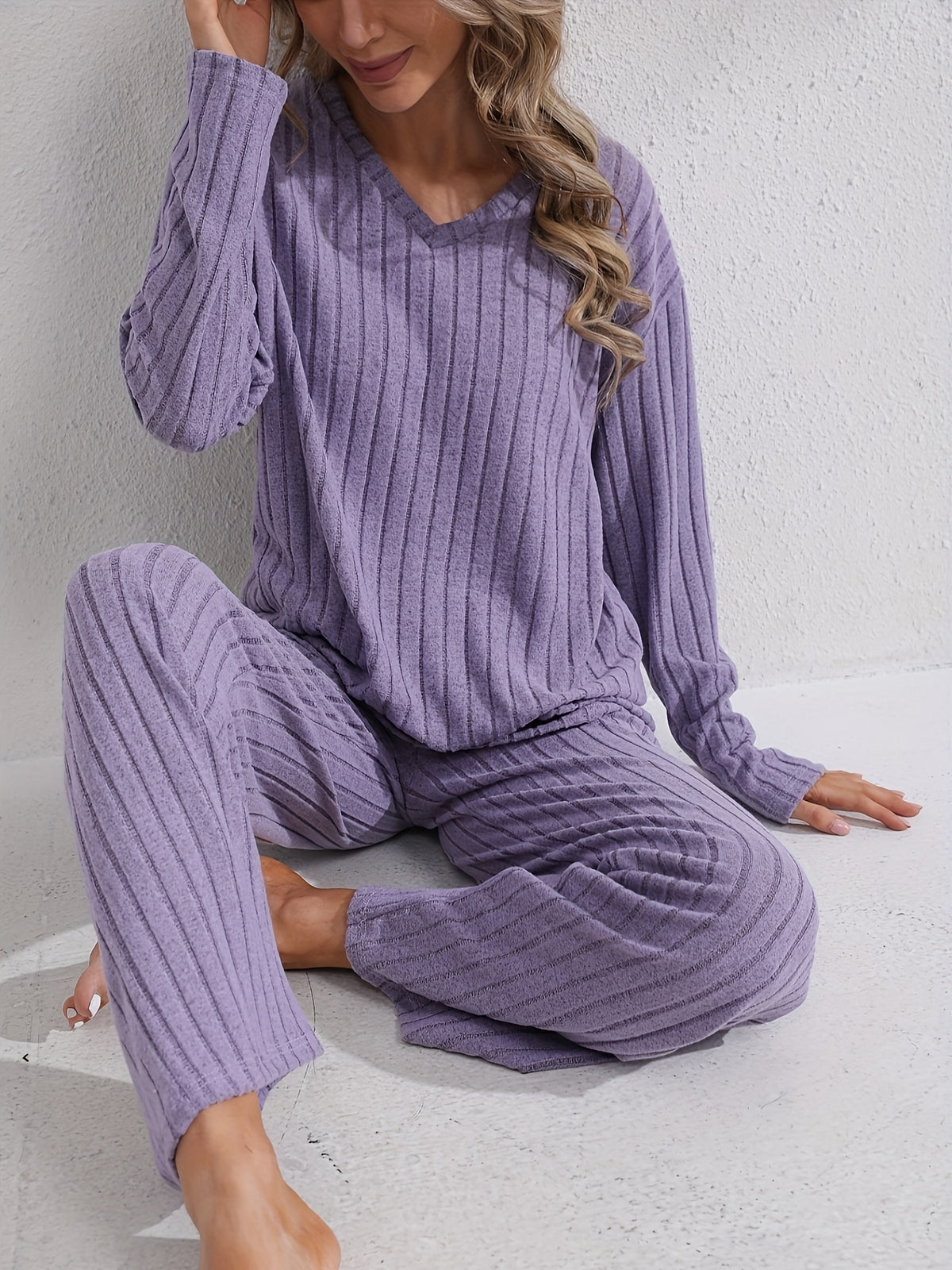 Rowan | Women's V-Neck Loungewear Set