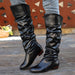 Rowan | Black Slouchy Knee-High Boots