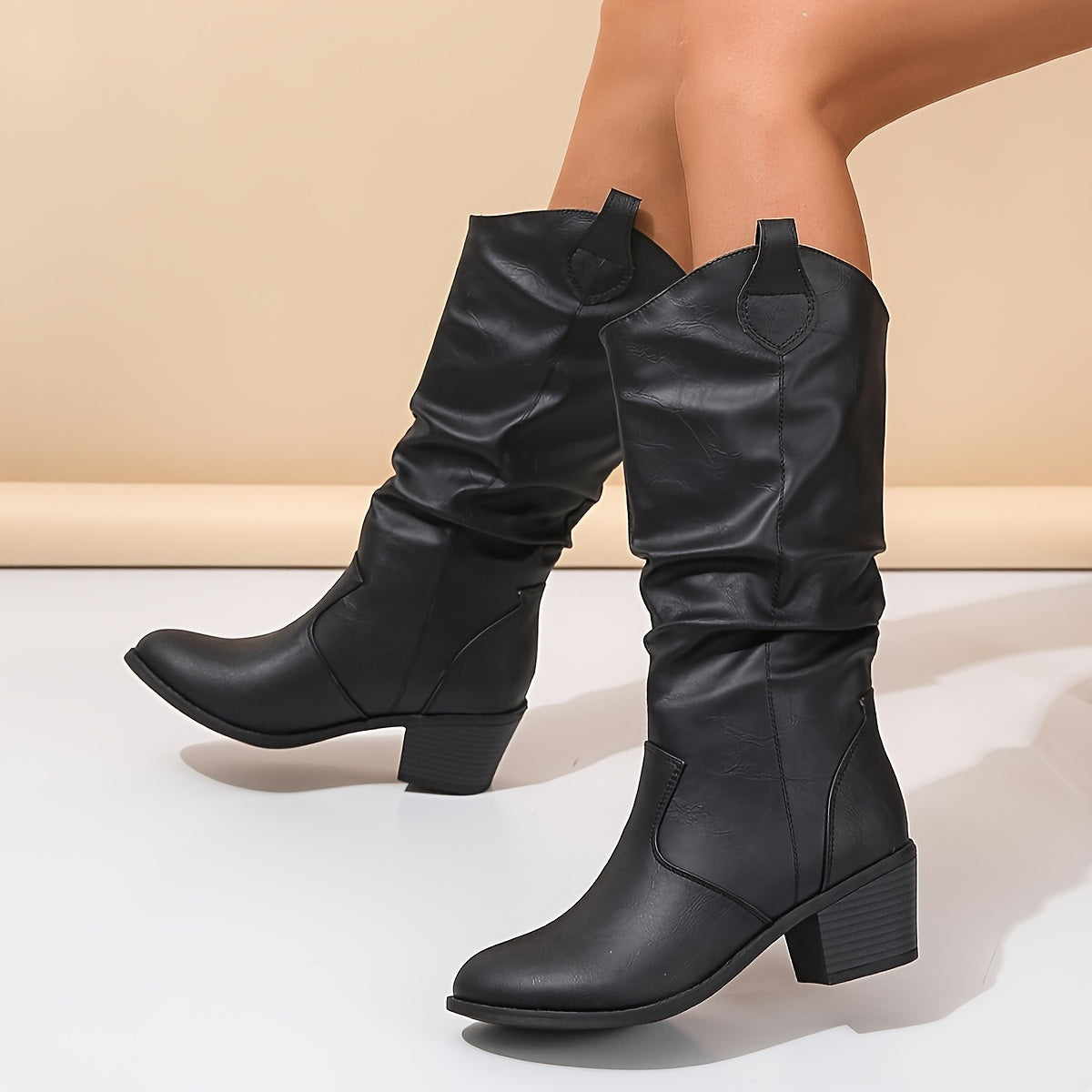 Rowan | Black Cowboy Boots