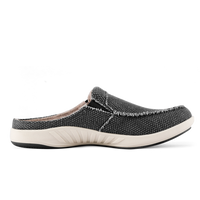 Rowan men's canvas arch support slippers black