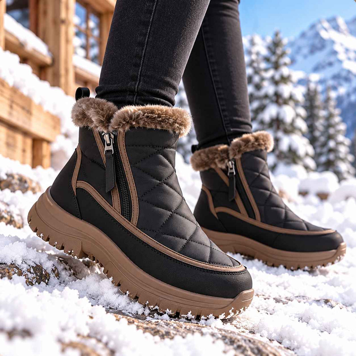 Rowan | Women's Waterproof Fur Lined Snow Boots