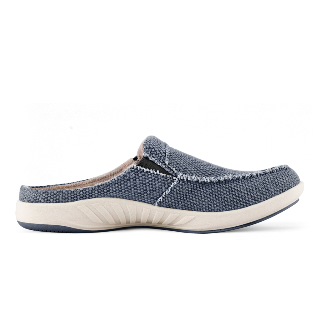 Rowan men's canvas arch support slippers blue