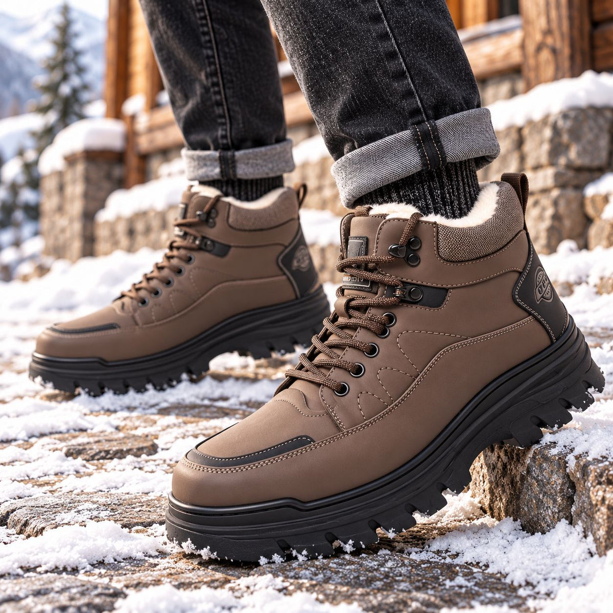 Rowan | Men's Fleece Lined Leather Winter Boots
