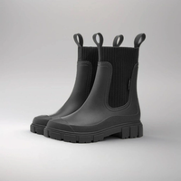 Women's rain ankle boots in black