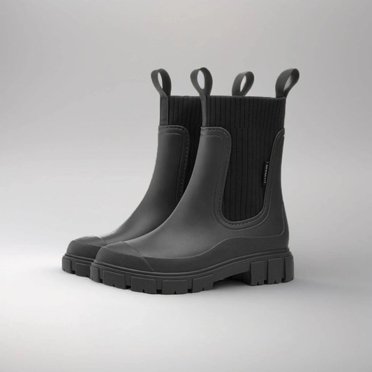 Women's rain ankle boots in black