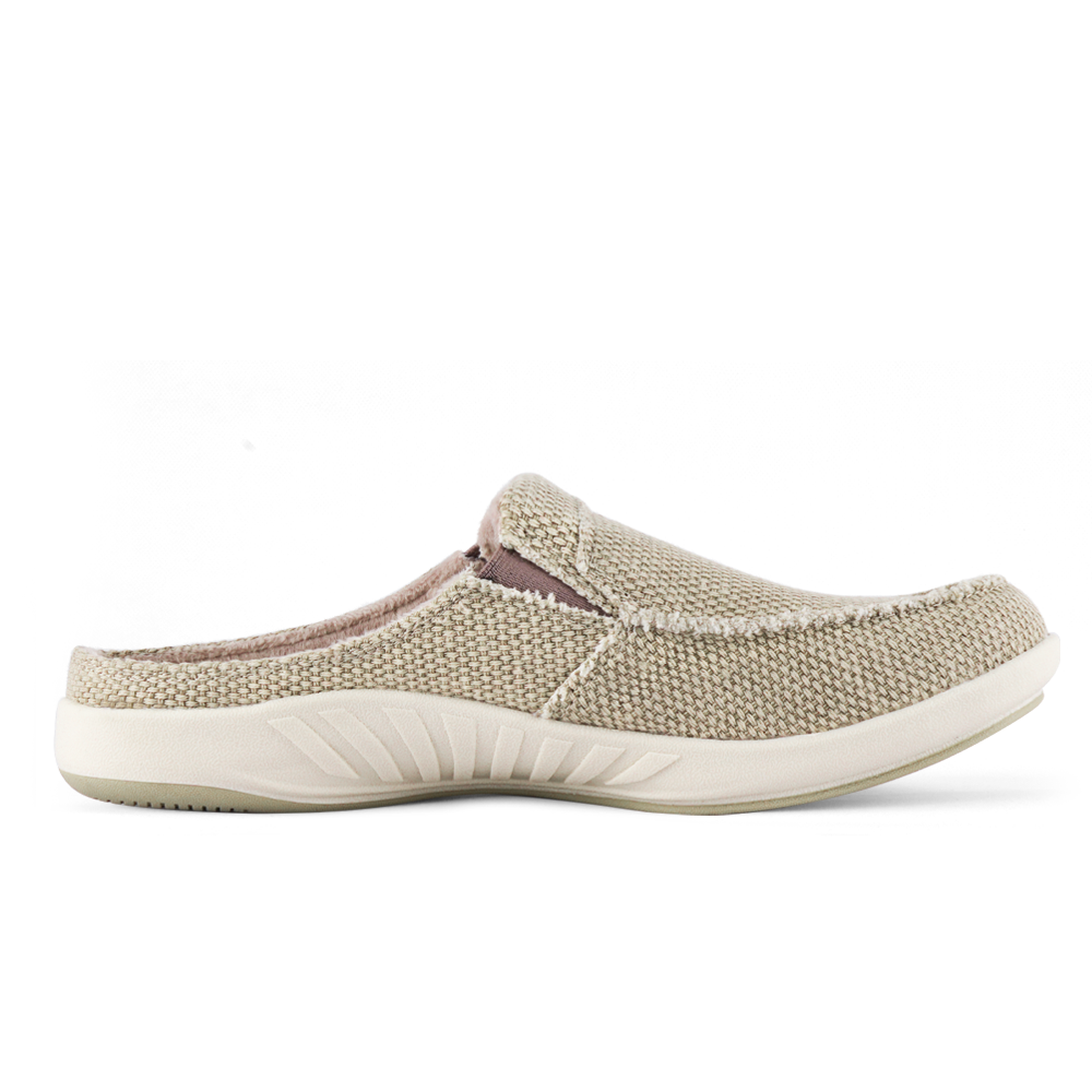 Rowan men's canvas arch support slippers beige