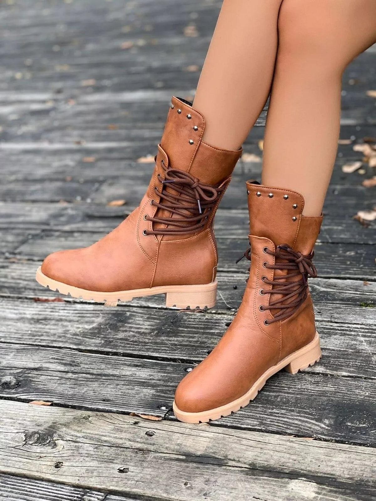 Rowan | Round Toe Platform Boots