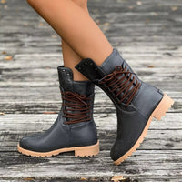 Rowan | Round Toe Platform Boots