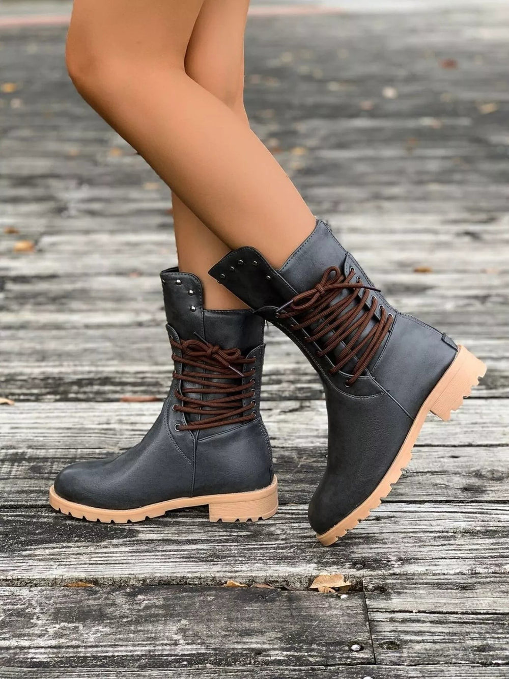 Rowan | Round Toe Platform Boots
