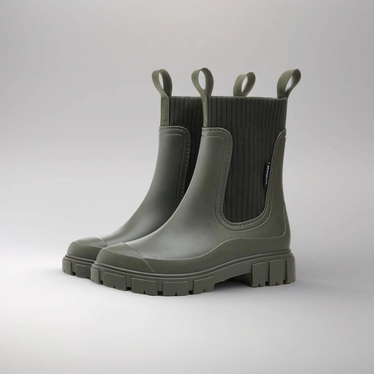 Women's rain ankle boots in green