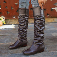 Rowan | Brown Slouchy Knee-High Boots
