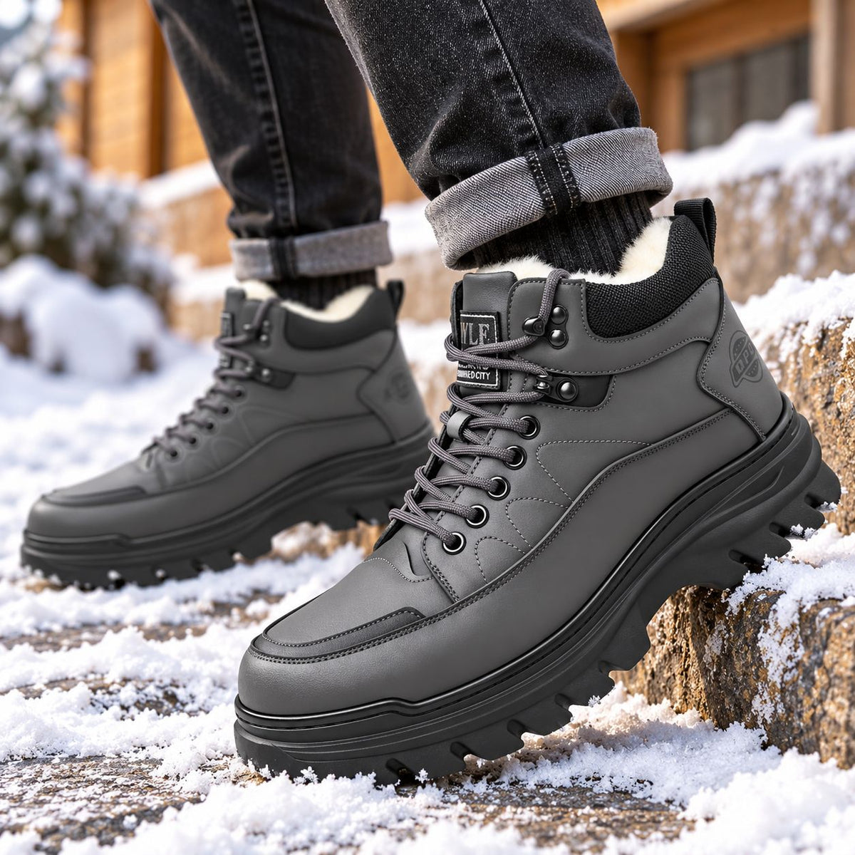 Rowan | Men's Fleece Lined Leather Winter Boots