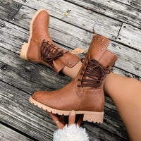 Rowan | Round Toe Platform Boots