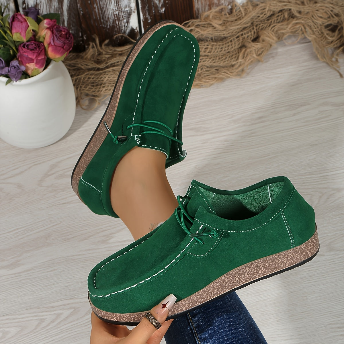Rowan | Green Comfort Sneakers