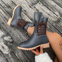 Rowan | Round Toe Platform Boots