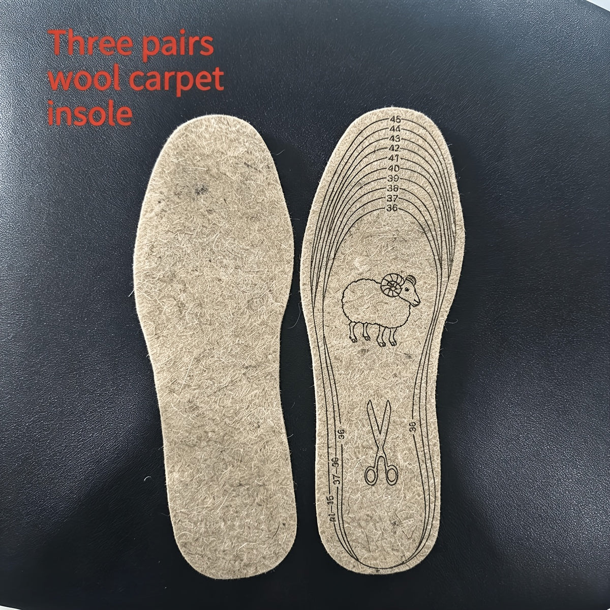 Rowan | Wool Felt Insoles 3-Pack