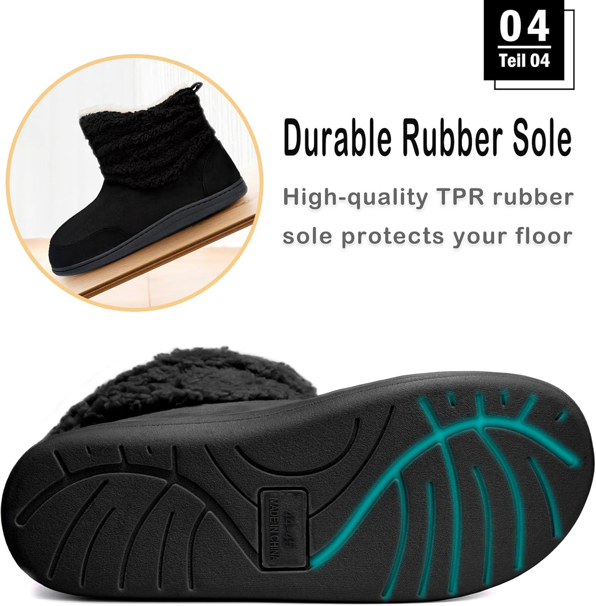 Rowan | Men's Fleece Bootie Slippers