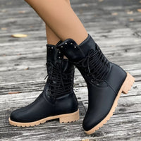Rowan | Round Toe Platform Boots