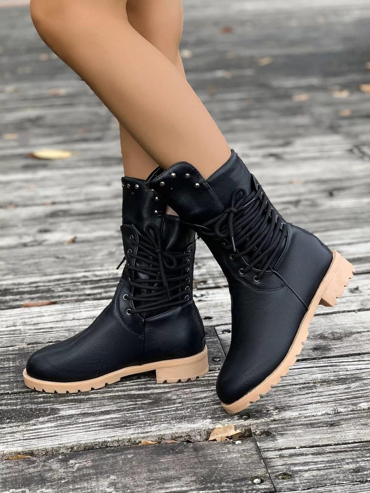 Rowan | Round Toe Platform Boots