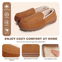 Rowan | Men's Fur-Lined Moccasin Slippers