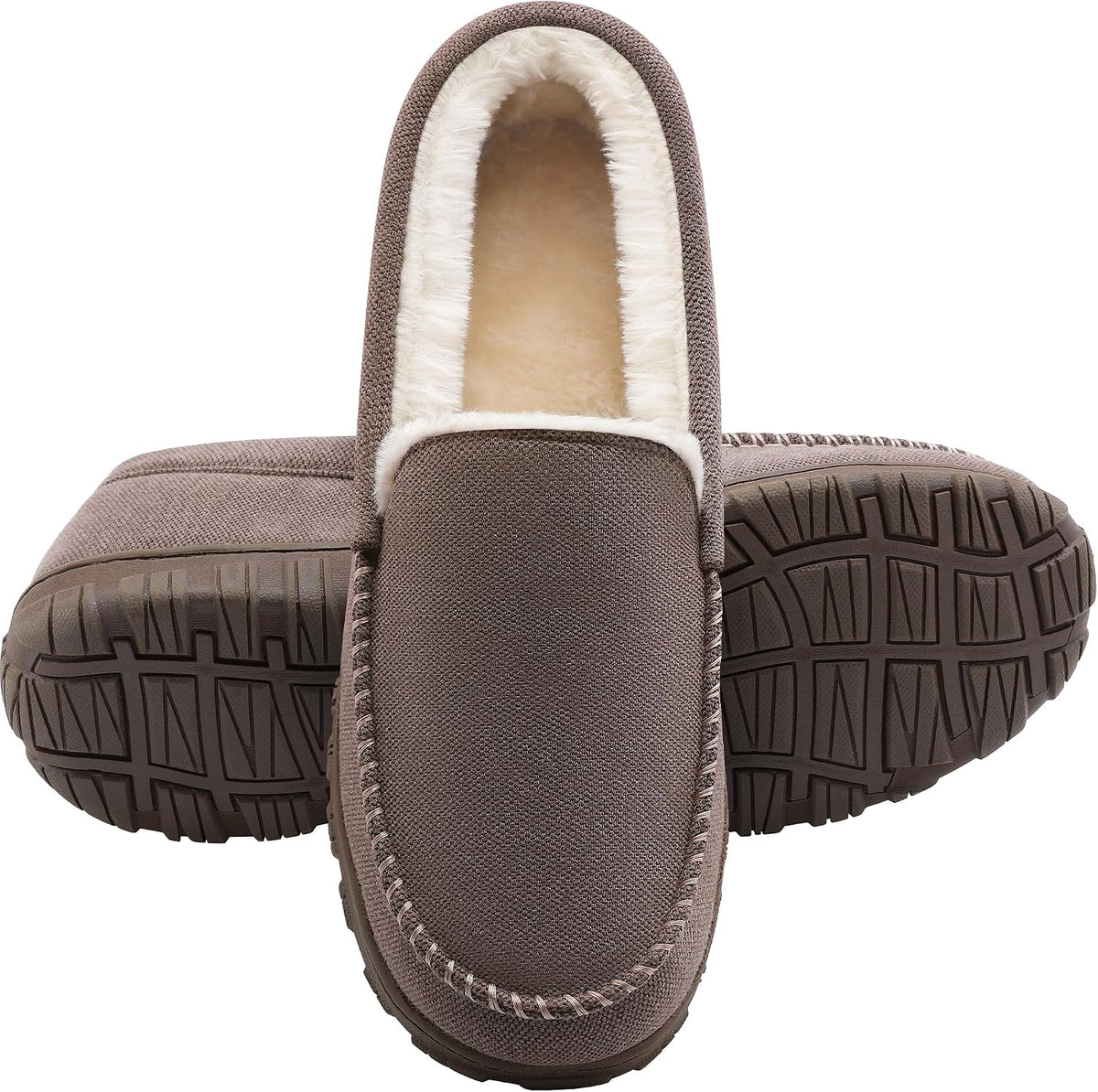 Rowan | Men's Fur-Lined Moccasin Slippers