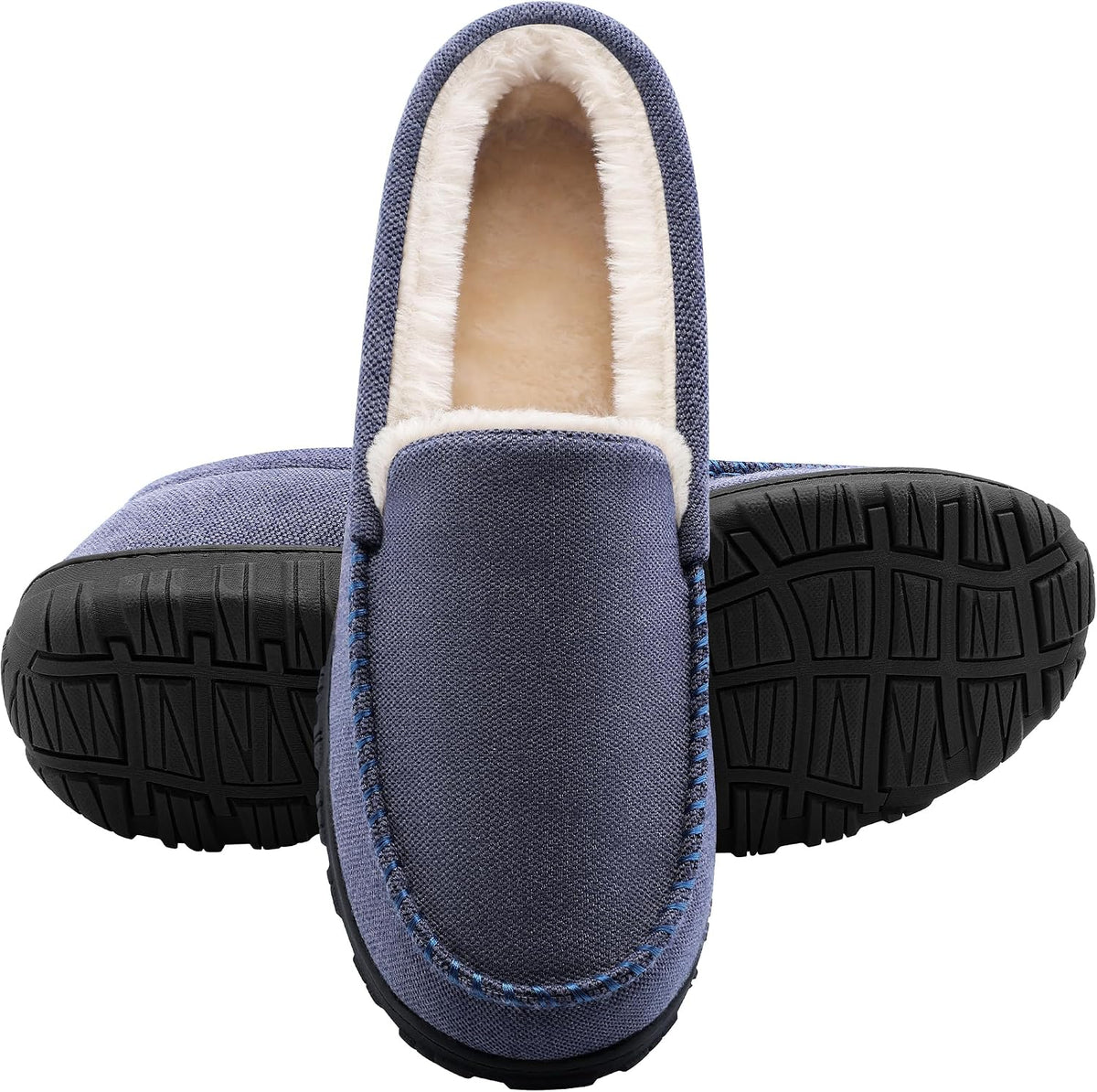 Rowan | Men's Fur-Lined Moccasin Slippers
