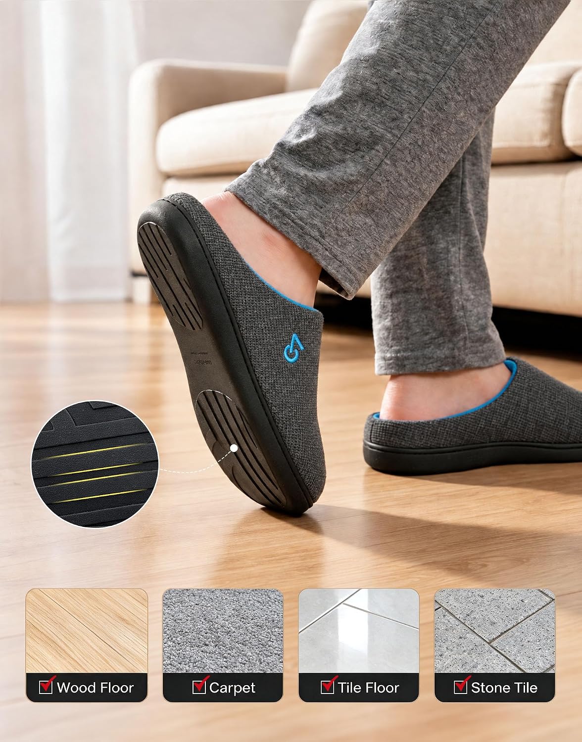 Rowan | Men's Two-Tone Slippers