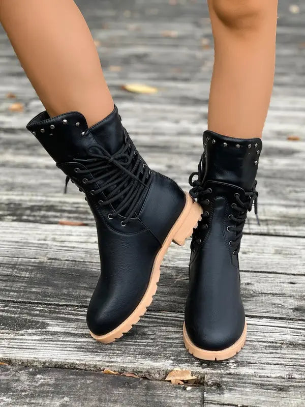 Rowan | Round Toe Platform Boots