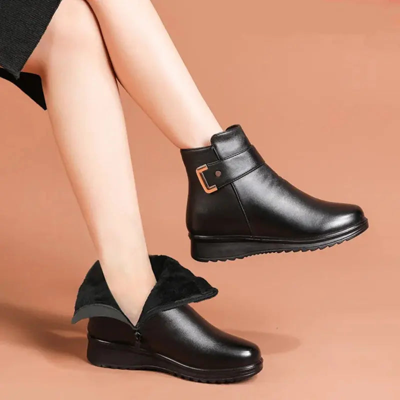 Rowan | Faux Leather Ankle Boots