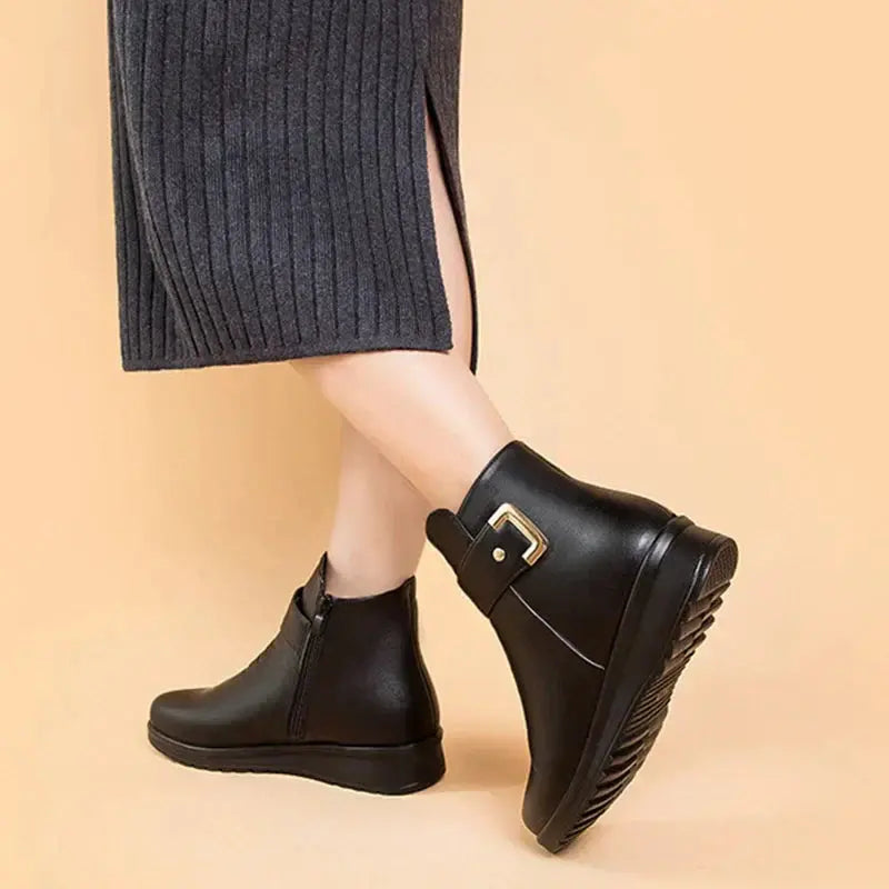 Rowan | Faux Leather Ankle Boots